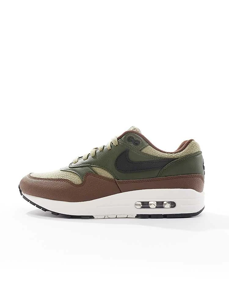 Nike Air Max 1 Premium Trainers In Olive And Brown For Men 4 Nike Air Max 1 Premium Trainers In Olive And Brown For Men - Image 2