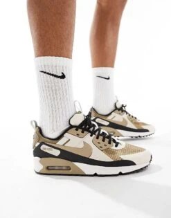 Nike Air Max 90 Drift Trainers In Khaki And Black For Men 11 Nike Air Max 90 Drift Trainers In Khaki And Black For Men -Nike Sales Store 206098434 4