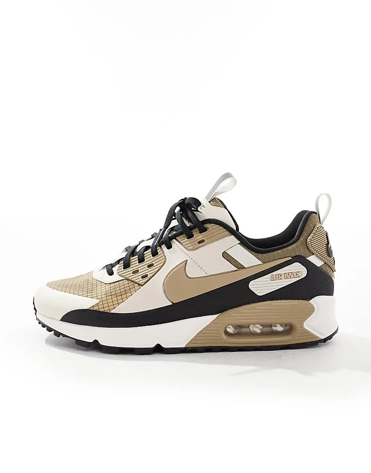 Nike Air Max 90 Drift Trainers In Khaki And Black For Men 7 Nike Air Max 90 Drift Trainers In Khaki And Black For Men - Image 5