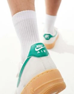 Nike Air Force 1 '07 Trainers White And Green For Men Ivory -Nike Sales Store 206098463 3