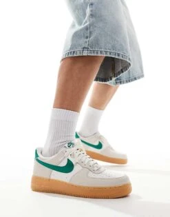 Nike Air Force 1 '07 Trainers White And Green For Men Ivory -Nike Sales Store 206098463 4