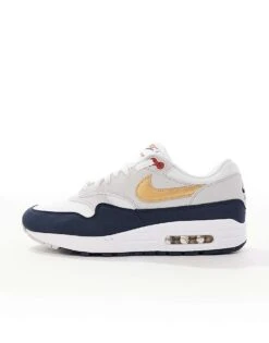 Nike Air Max 1 SC Trainers In White, Navy And Gold For Men 9 Nike Air Max 1 SC Trainers In White, Navy And Gold For Men -Nike Sales Store 206098517 2