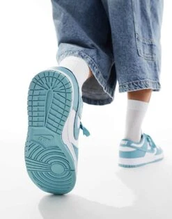 Nike Dunk Low Retro Trainers In White And Blue For Men -Nike Sales Store 206098673 3