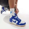 Nike Dunk High SE Trainers In White And Blue For Men -Nike Sales Store 206098743 1 white