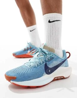 Nike Running ReactX Pegasus Trail 5 Trainers In Light Blue For Men Lblue -Nike Sales Store 206103110 1 lblue 1