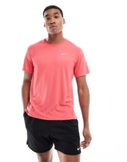 Nike Running Miler Dri-FIT T-shirt In Pink For Men -Nike Sales Store 206103215 1 pink 1