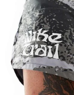 Nike Running Trail Printed 7 Inch Shorts In Black For Men -Nike Sales Store 206103272 5