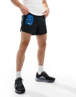 Nike Running Energy Graphic Stride 5 Inch Shorts In Black For Men -Nike Sales Store 206103344 4
