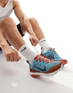 Nike Running React Wildhorse 8 Trainers In Light Blue And Orange For Men Mblue 11 Nike Running React Wildhorse 8 Trainers In Light Blue And Orange For Men Mblue -Nike Sales Store 206103809 4