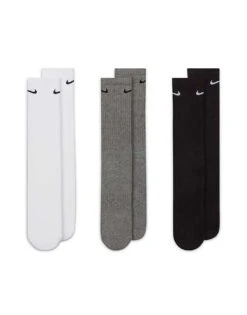 Nike Training Everyday Cushioned 3 Pack Crew Sock In White, Grey And Black For Men Multi -Nike Sales Store 206289505 2