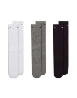 Nike Training Everyday Cushioned 3 Pack Crew Sock In White, Grey And Black For Men Multi -Nike Sales Store 206289505 4