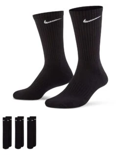 Nike Training Everyday Cushioned 3 Pack Crew Socks In Black For Men -Nike Sales Store 206296850 1 black 1