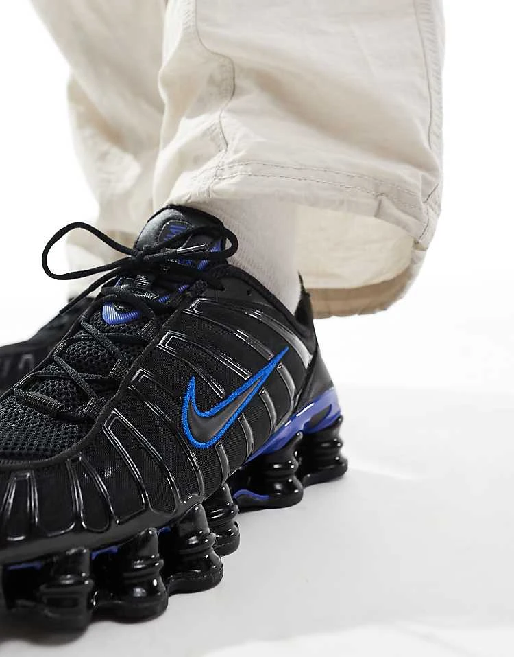 Nike Shox TL Trainers In Black And Racer Blue For Men 4 Nike Shox TL Trainers In Black And Racer Blue For Men - Image 2