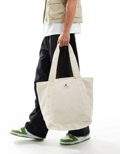 Jordan Flight Holdall Tote Bag In Natural For Men Ivory -Nike Sales Store 206499704 1 ivory 1