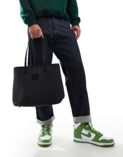 Jordan Monogram Holdall Tote Bag In Black For Men -Nike Sales Store 206499745 3