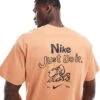 Nike Club Graphic Back Print T-shirt In Brown For Men 1 Nike Club Graphic Back Print T-shirt In Brown For Men -Nike Sales Store 206513865 1 brown
