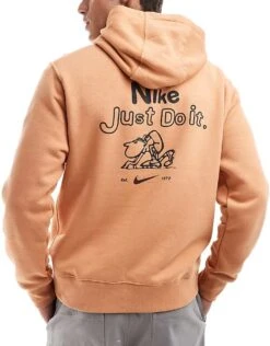 Nike Club Graphic Graphic Hoodie In Brown For Men -Nike Sales Store 206513974 1 brown 1