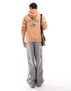 Nike Club Graphic Graphic Hoodie In Brown For Men -Nike Sales Store 206513974 4