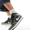 Nike Air Jordan 1 Mid Trainers In Black, Olive And White - MGREEN For Men Mid Green 2 Nike Air Jordan 1 Mid Trainers In Black, Olive And White - MGREEN For Men Mid Green -Nike Sales Store 206610352 1 midgreen