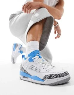 Jordan Spizike Low Trainers In White And Blue For Men
