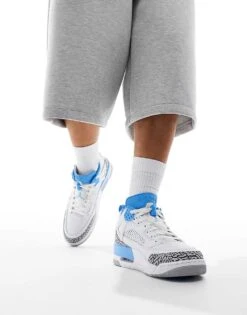 Jordan Spizike Low Trainers In White And Blue For Men -Nike Sales Store 206610552 3