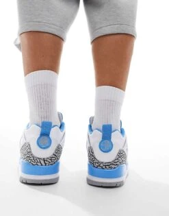 Jordan Spizike Low Trainers In White And Blue For Men -Nike Sales Store 206610552 5