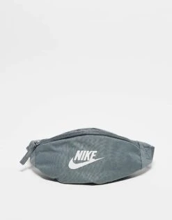 Nike Heritage Bumbag In Grey For Unisex Charcoal