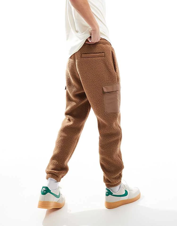 Jordan Flight Sherpa Trousers In Brown For Men 4 Jordan Flight Sherpa Trousers In Brown For Men - Image 2