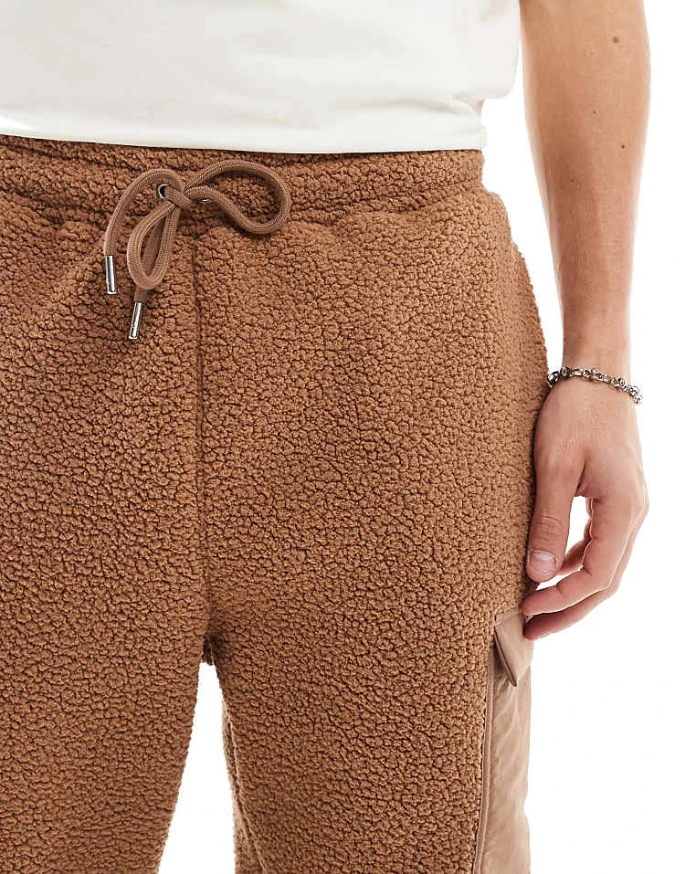 Jordan Flight Sherpa Trousers In Brown For Men 7 Jordan Flight Sherpa Trousers In Brown For Men - Image 5