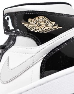 Nike Air Jordan Mid Trainers In White, Black And Metallic Silver - SILVER For Men -Nike Sales Store 206610660 5