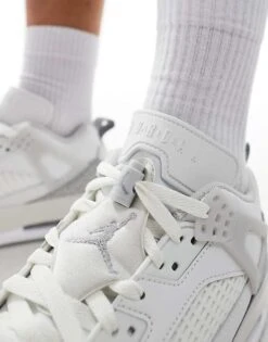 Jordan Spizike Low Trainers In White And Grey For Men -Nike Sales Store 206610684 3