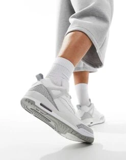 Jordan Spizike Low Trainers In White And Grey For Men -Nike Sales Store 206610684 5