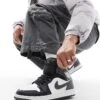 Nike Air Jordan 1 Mid Trainers In White, Black And Grey - GREY For Men -Nike Sales Store 206610750 1 grey