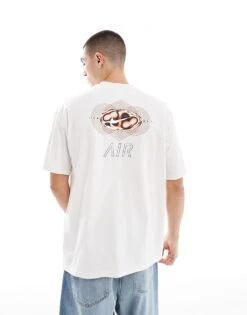 Nike Air Graphic T-shirt In Light Grey For Men -Nike Sales Store 206615429 2