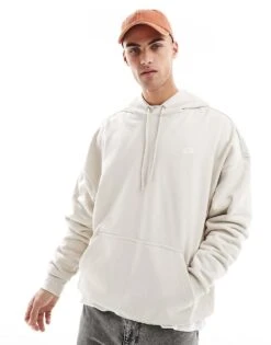 Nike Club French Terry Oversized Hoodie In Off White For Men