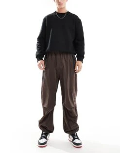 Nike Tech Woven Oversized Fit Trousers In Brown For Men -Nike Sales Store 206615573 4