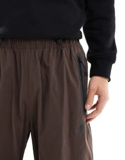 Nike Tech Woven Oversized Fit Trousers In Brown For Men -Nike Sales Store 206615573 5