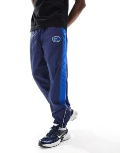 Nike Swoosh Air Woven Joggers In Navy And Blue For Men