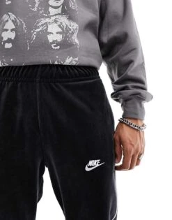 Nike Club Velour Joggers In Black For Men -Nike Sales Store 206615596 3