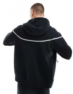 Nike Tech Fleece Reflective Full Zip Windrunner Hoodie In Black For Men -Nike Sales Store 206615644 2