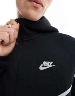 Nike Tech Fleece Reflective Full Zip Windrunner Hoodie In Black For Men -Nike Sales Store 206615644 3