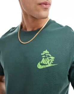 Nike 'slow Your Sole' Graphic T-shirt In Dark Green For Men -Nike Sales Store 206615688 2