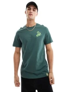 Nike 'slow Your Sole' Graphic T-shirt In Dark Green For Men -Nike Sales Store 206615688 3