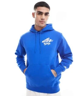 Nike Club Hoodie With Victory Graphic In Blue For Men Mid Blue -Nike Sales Store 206615721 3