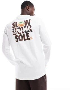 Nike 'slow Your Sole' Graphic Long Sleeve T-shirt In White For Men -Nike Sales Store 206615745 1 white 1