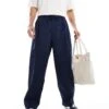 Nike Club Woven Balloon Oversized Trousers In Navy For Men -Nike Sales Store 206615753 1 navy