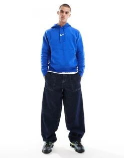 Nike Space Graphic Hoodie In Blue For Men Mid Blue -Nike Sales Store 206615805 2