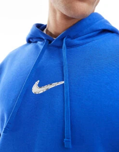 Nike Space Graphic Hoodie In Blue For Men Mid Blue -Nike Sales Store 206615805 4