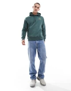 Nike Club Festive Hoodie In Dark Green For Men