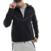 Nike Tech Fleece Full Zip Hoodie In Black For Men 2 Nike Tech Fleece Full Zip Hoodie In Black For Men -Nike Sales Store 206615835 1 black